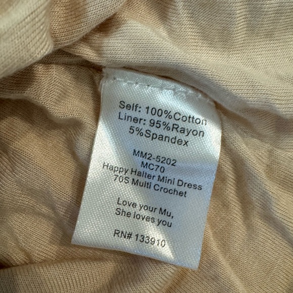 Show Me Your Mumu happy halter Crochet Mini Dress Size XXL - Picture 5 of 9